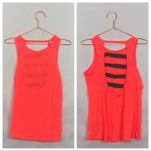 Victoria's Secret Red Tank Top with Black Stripes